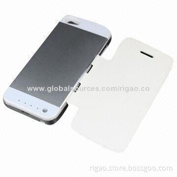 Colorful Mobile Phone Battery Case with Leather Cover, for iPhone 5/5S, with 3500mA Capacity